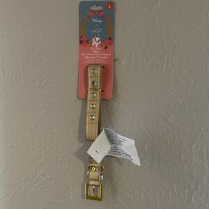 Disney Gold Dog Collar with Rhinestones